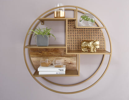 Estante De Pared Rattan 62x62x17 Cm_4