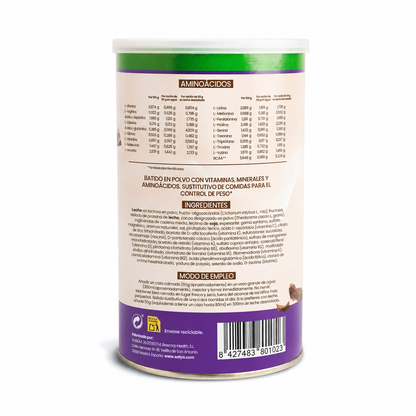 Batido Sustitutivo de Chocolate sin lactosa en Polvo Sotya 600 g