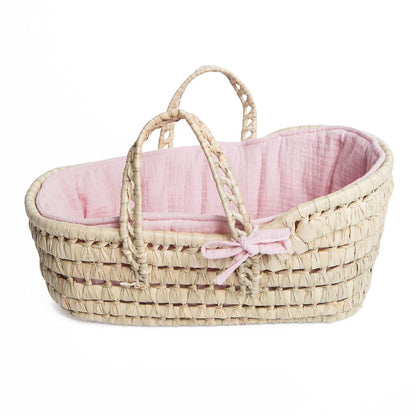 Capazo Mimbre Muñeca Bobble Rosa_0
