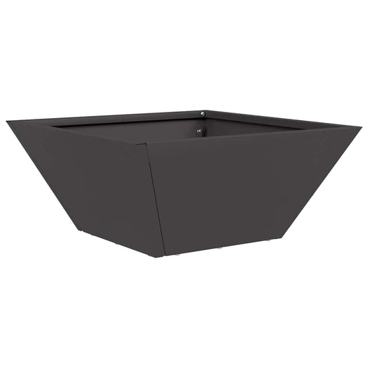 Macetero De Jardín Negro 35 X 35 X 15 Cm Acero Laminado En Frío_0