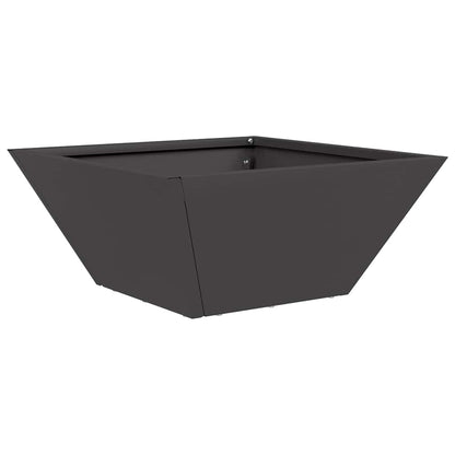 Macetero De Jardín Negro 35 X 35 X 15 Cm Acero Laminado En Frío_0