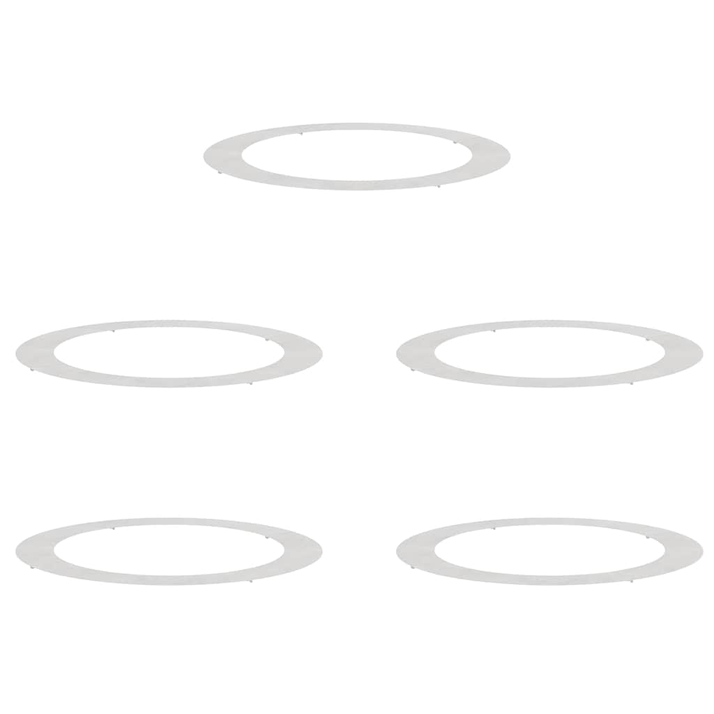 Adecuado Para Anillos De Árbol Plano 5 Uds. Plateado Ø90/120 Cm_0