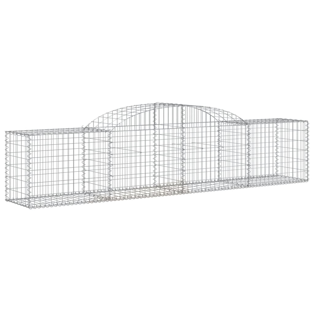 Cestas De Gaviones 12 Uds Forma De Arco Hierro 300x50x60/80 Cm_2