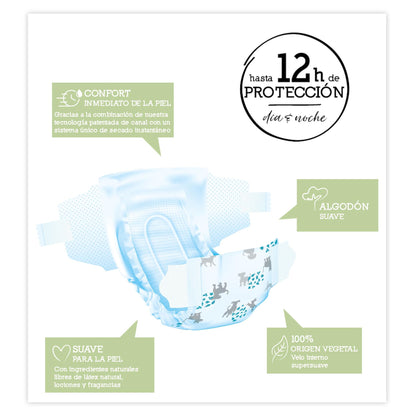Fraldas Moltex Pure &amp; Nature T5 (13-18 kg), 44 unidades