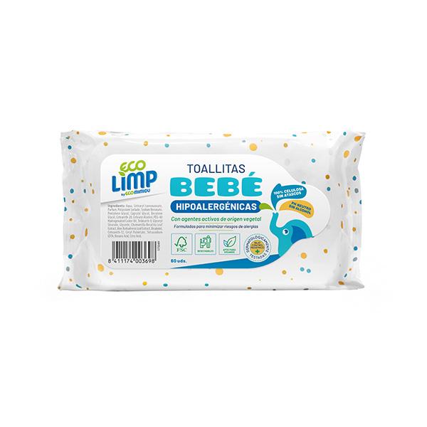 Toalhitas Húmidas Mimidu ECO Baby 60 Unidades 