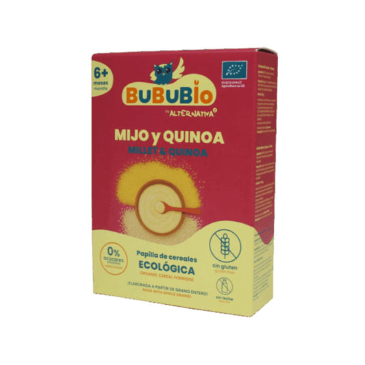 Papilla de mijo y quinoa sin gluten BIO BUBUBIO 200g