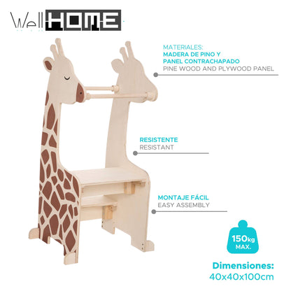 Well Home Torre De Observación Para Niños Diseño Jirafa H.100cm_1