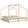 Vidaxl Estrado de cama para crianças em madeira de pinho maciça 2x(90x160) Cm