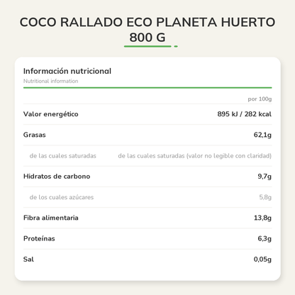 Información nutricional