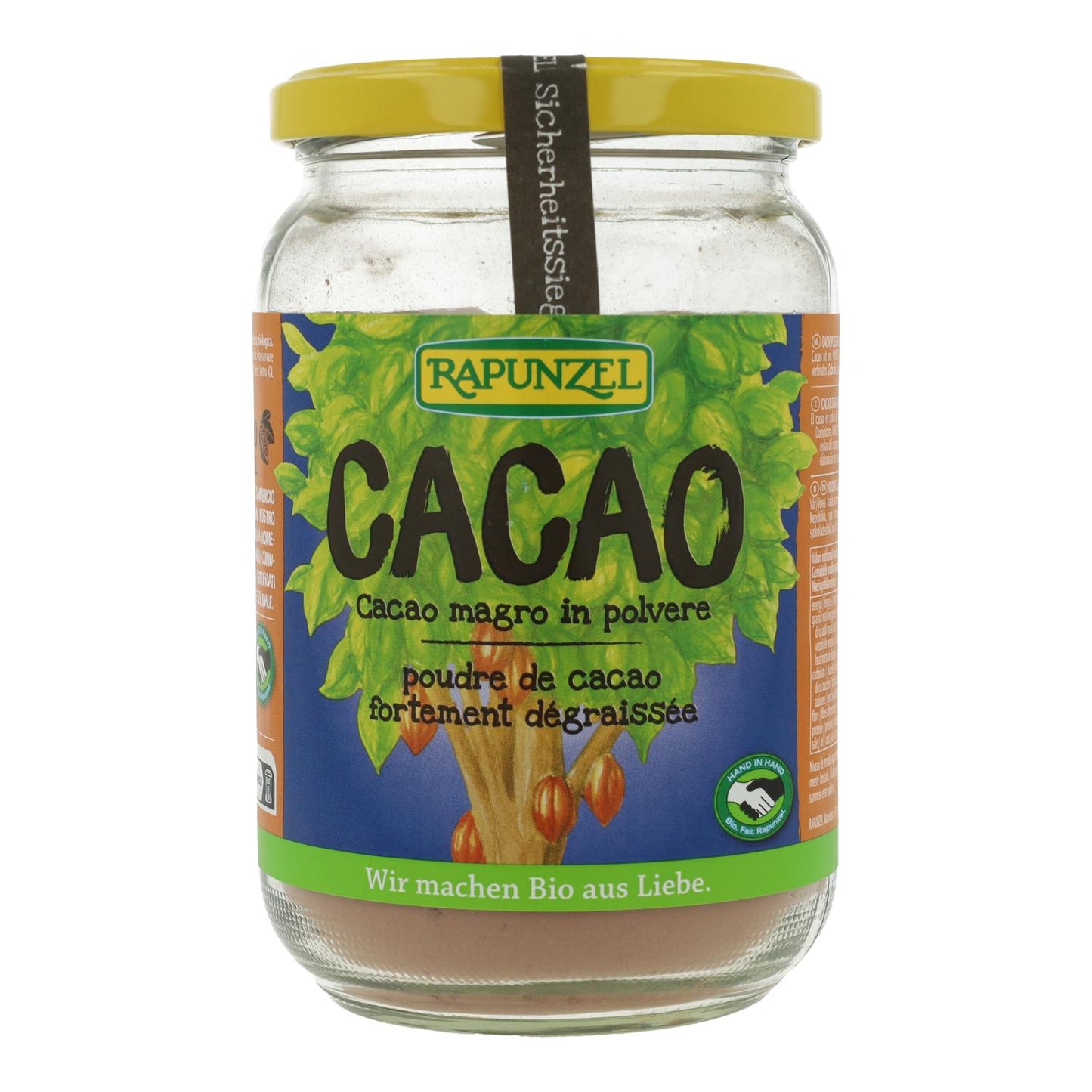 Cacau em pó sem gordura Rapunzel, 250 g