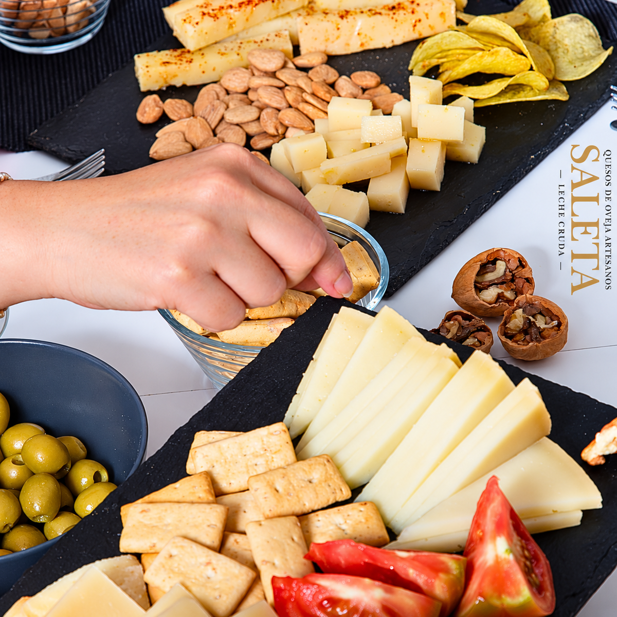 Caja Quesos Gourmet | Queso Oveja | 4 Cuñas Queso Curado, Semicurado, Añejo Y En Aceite De Oliva Virgen Extra | 250g X 4_3