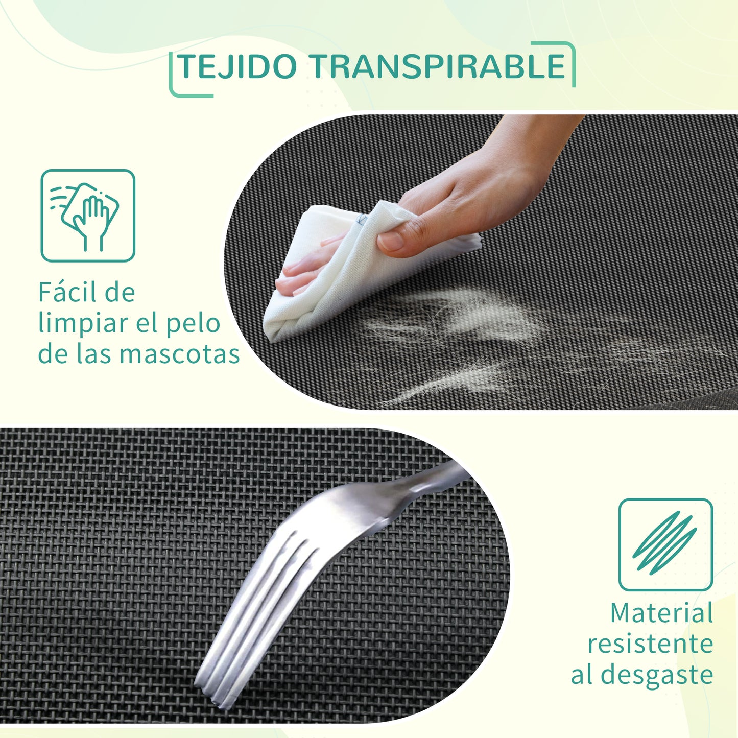 Pawhut Cama Elevada Para Mascota Cama Perro Para Dormir Viajar Exterior_5