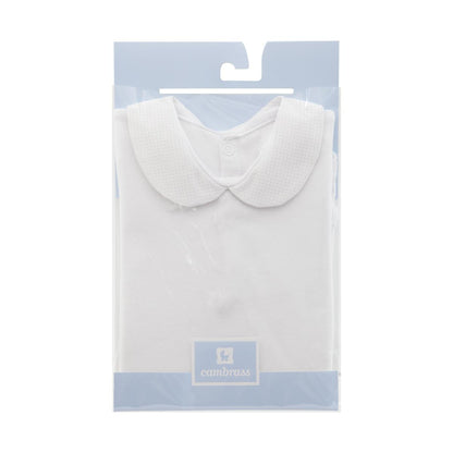 Body con cuello y manga corta blanco Cambrass talla 24
