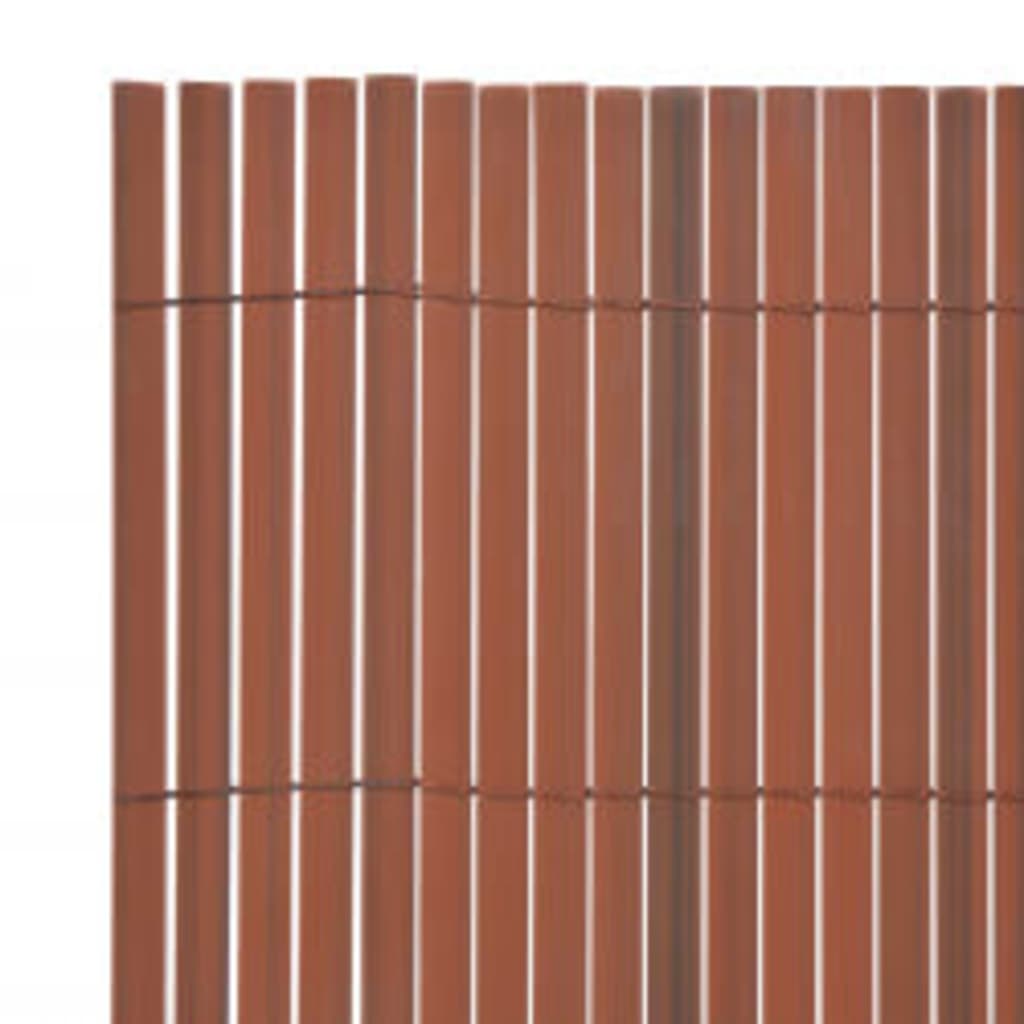 Valla De Jardín Doble Cara Marrón 110x400 Cm / Vetonek_3