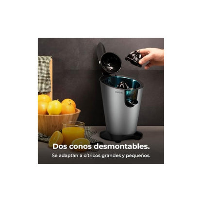 Cecotec Exprimidor Eléctrico De Brazo Para Naranjas Essentialvita Powerfresh 1000 Inox. 1000w, Filtro Inoxidable, Conos Desmonta_2