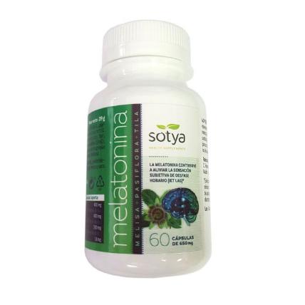Melatonina Melisa Maracujá e Tila Sotya 60 cápsulas 650mg 