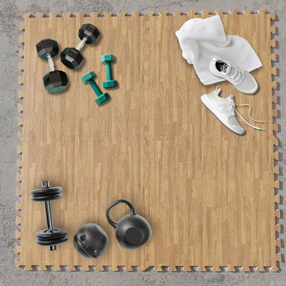 Jowy Tatami Puzzle 1cm 60x60cm – Pack 4 Uds (t60-4) Parquet Marrón_1