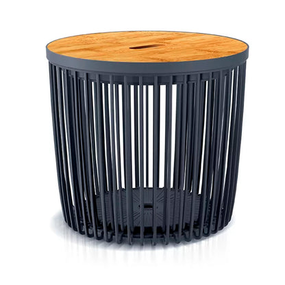 Cesta De Jardín Soporte - Mesa Auxiliar Decorativa Clubo 25+35l , Dimensiones (mm) 386x386x358, Color Antracita_3