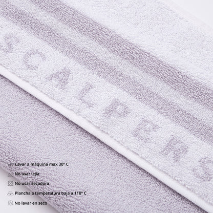 Alfombrilla De Baño 50x80cm En Algodón Blanco Con Rayas Scalpers Home