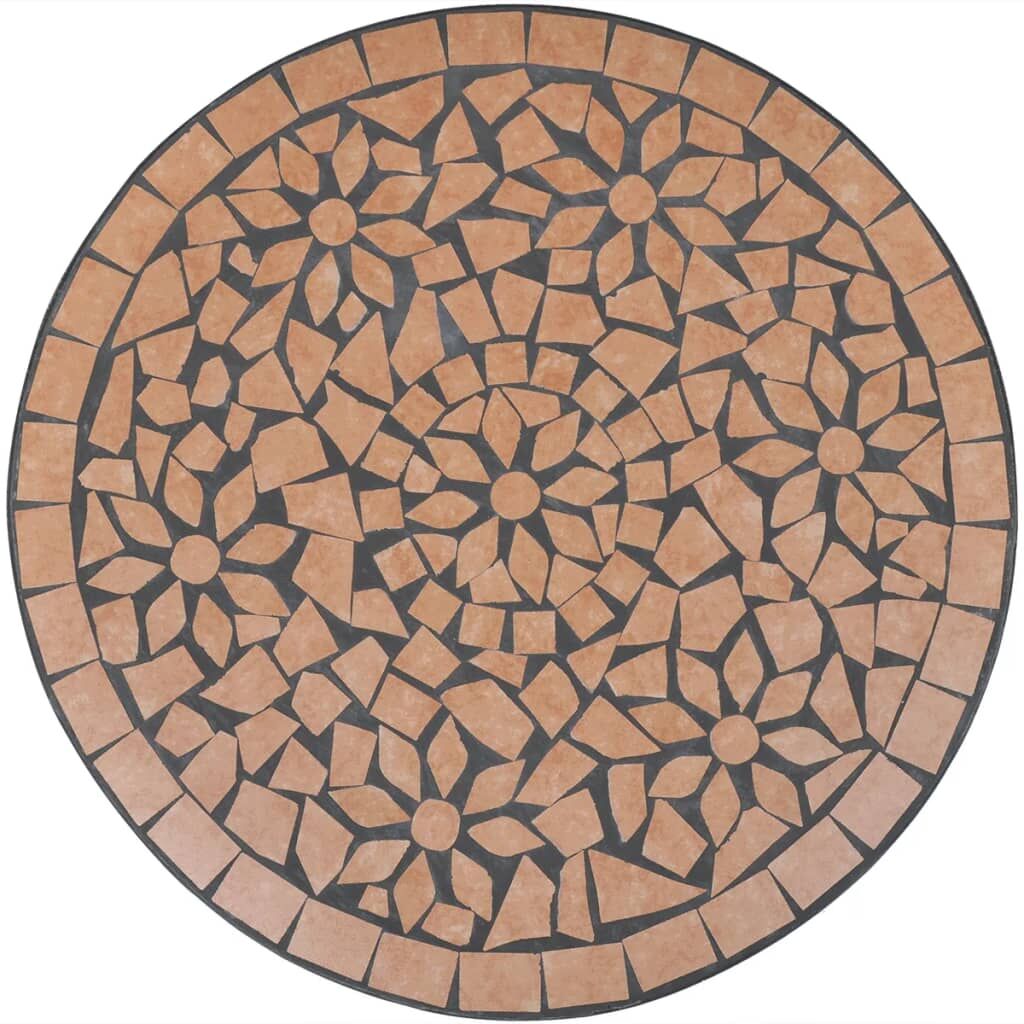 Vidaxl Set De Mesa Y Sillas De Jardín 3 Piezas Con Mosaico Terracota_3