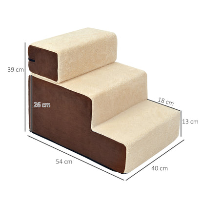 Pawhut Escalera Para Mascota 3 Peldaño Desmontable Funda Extraíble Portátil_2