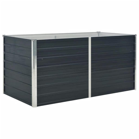 Jardinera Elevada Acero Galvanizado Gris Antracita 160x80x77cm_0