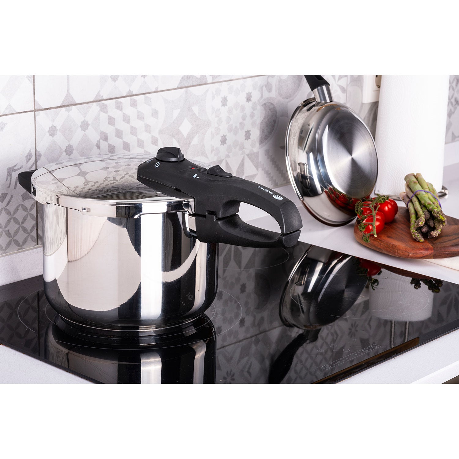 Olla A Presión 6 + 4 Litros, Inducción, Express Super Rápida, Acero Inox. 18/10, Todas Cocinas Fagor Duo 6/4 Plata, 81opfgduo46_3