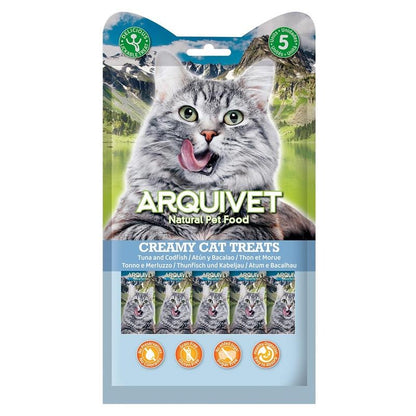 Biscoitos cremosos de atum e bacalhau Arquivet para gatos 5x14 g