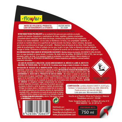 Inseticida multiusos pronto a usar Ketar Flower 750 ml