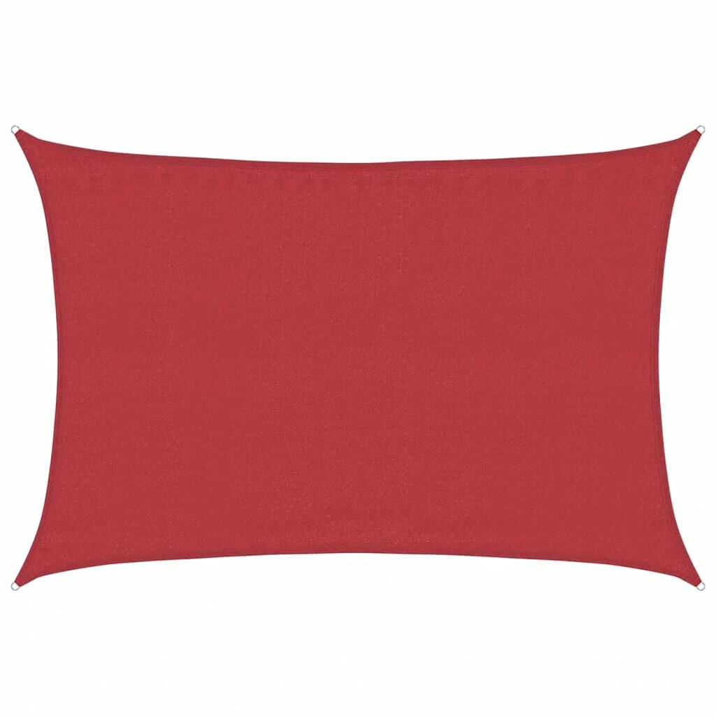 Vidaxl Toldo De Vela Hdpe Rojo 160 G/m² 4x6 M_0