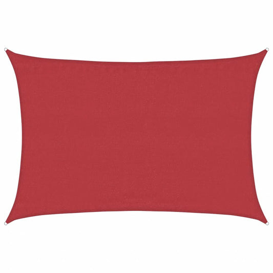 Vidaxl Toldo De Vela Hdpe Rojo 160 G/m² 4x6 M_0