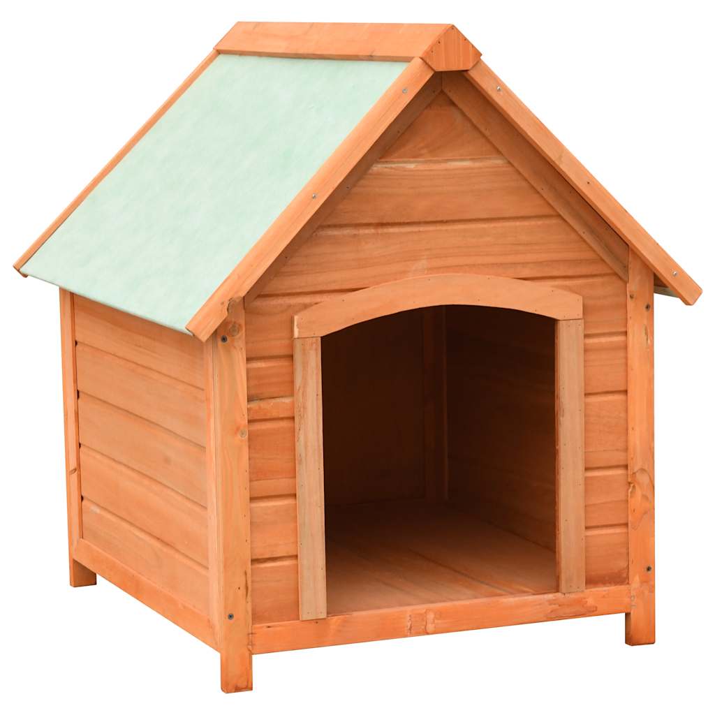 Caseta Para Perros Madera Maciza Pino Y Abeto 72x85x82 Cm_1