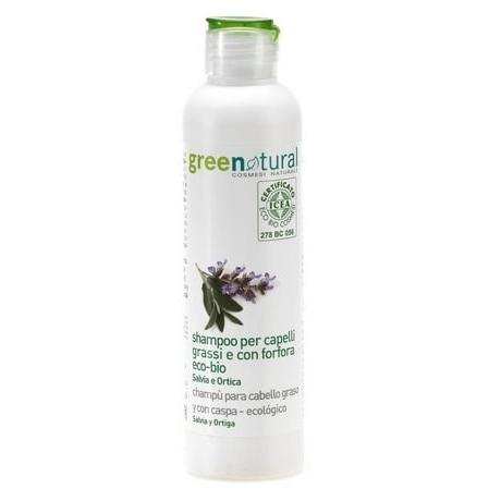 Champô Greenatural de Sálvia e Urtiga para Cabelo Oleoso e Caspa 250 ml