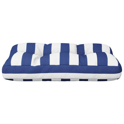 Vidaxl Cojín Para Palés Tela A Rayas Azul Y Blanco 50x40x12 Cm_4