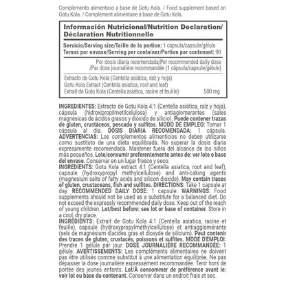 Gotu Kola 500mg - 90 Cápsulas Vegetales - Gotu Kola - Masmusculo_5