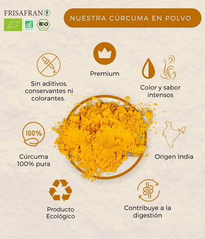Cúrcuma En Polvo Ecológica - Calidad Y Sabor | Frisafran 2 Kg_3