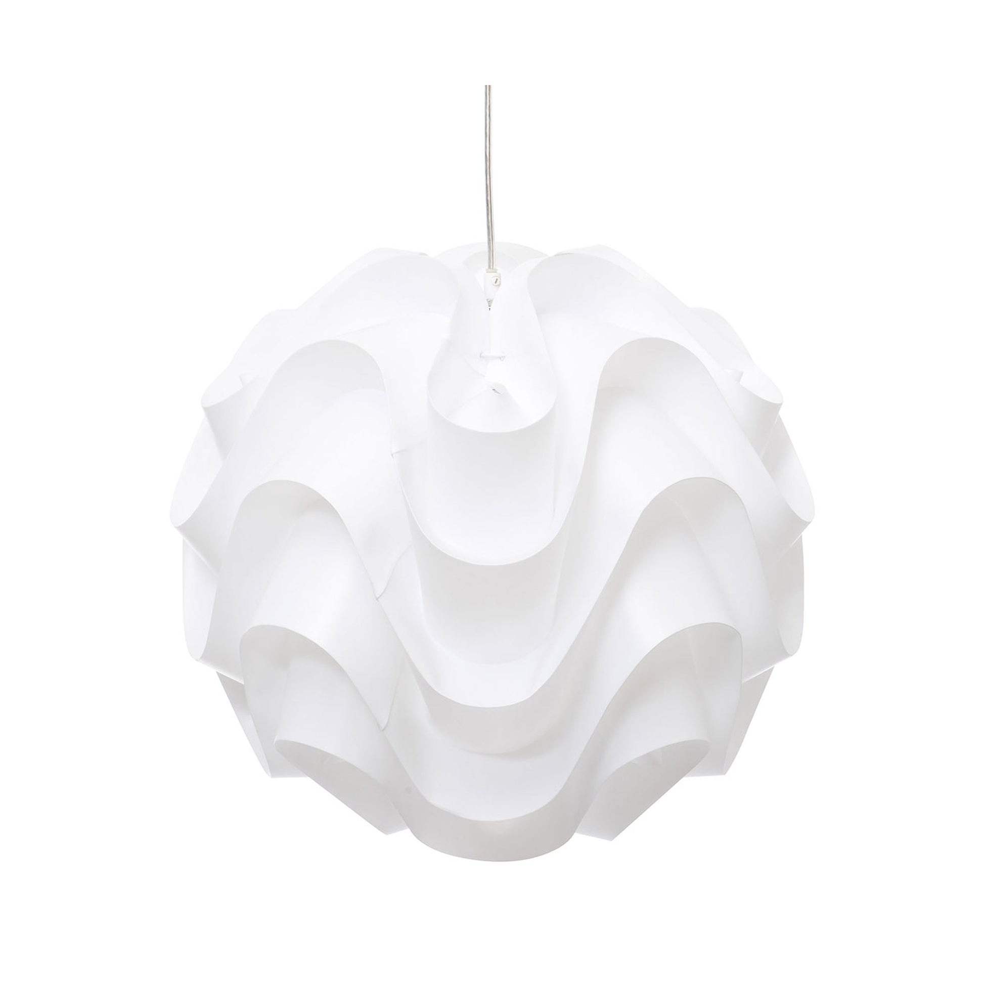 Lampara De Techo Modelo Happy Big, Pantalla Ligera Pvc, Ø42cm, Casquillo E27, Blanca_2