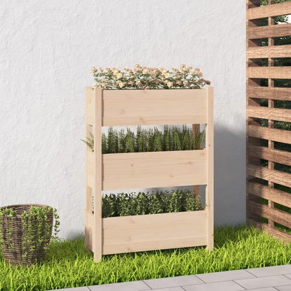 Jardinera De Madera Maciza De Pino 77x25x104,5 Cm_1