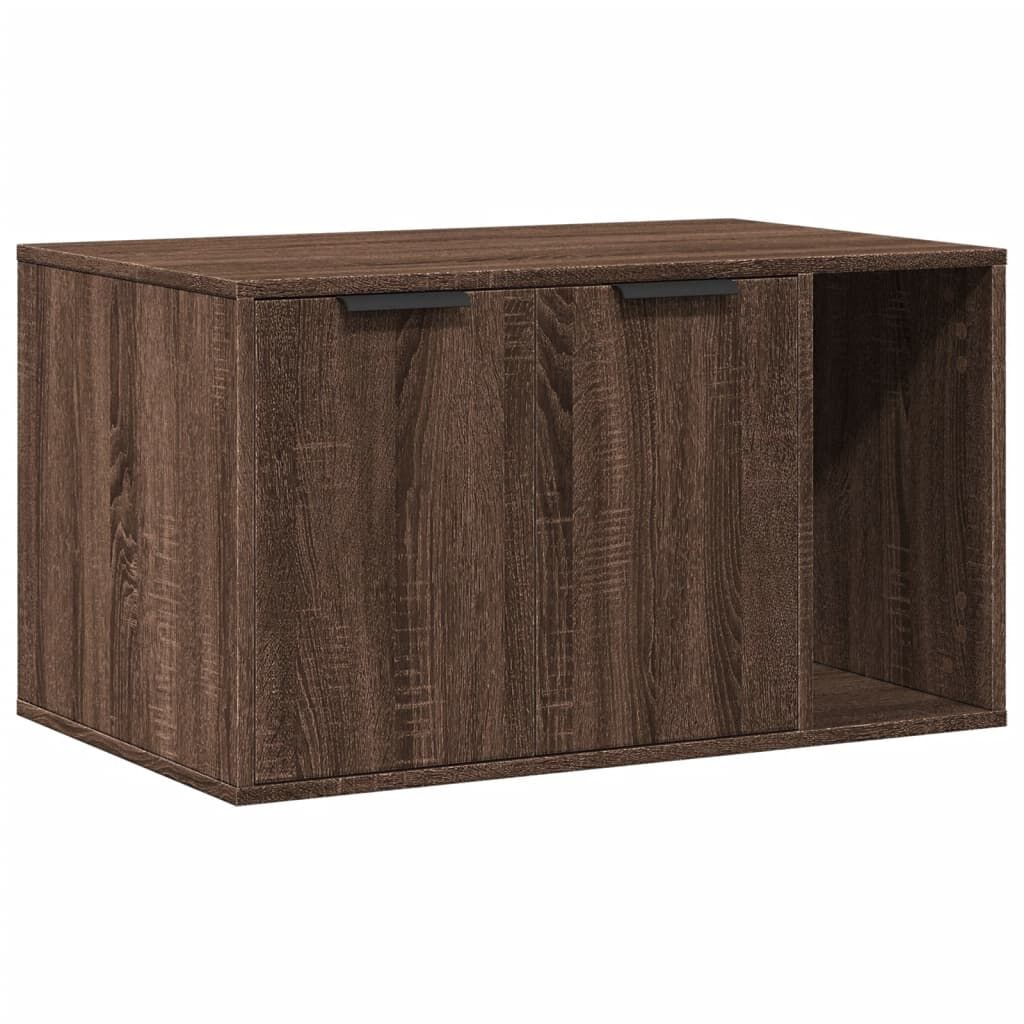 Vidaxl Mueble Arenero Para Gatos Madera Ingeniería Marrón 80x50x45 Cm_0
