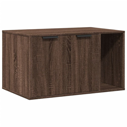 Vidaxl Mueble Arenero Para Gatos Madera Ingeniería Marrón 80x50x45 Cm_0