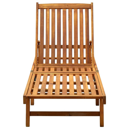 Tumbona De Jardín Con Cojín Madera Maciza De Acacia_2