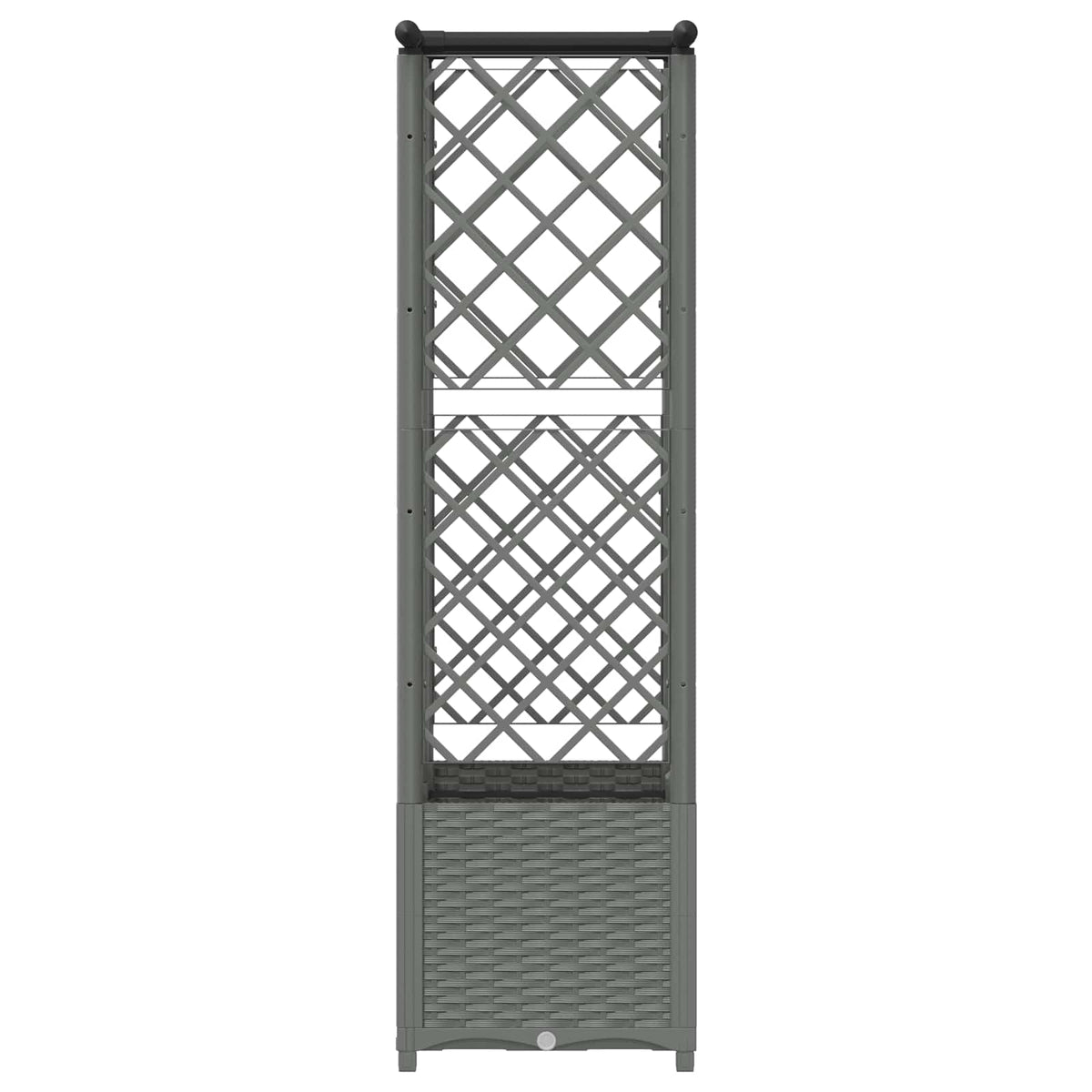 Cama Elevada Con Trellis Y Techo Gris Claro 124 X 40 X 136 Cm_3