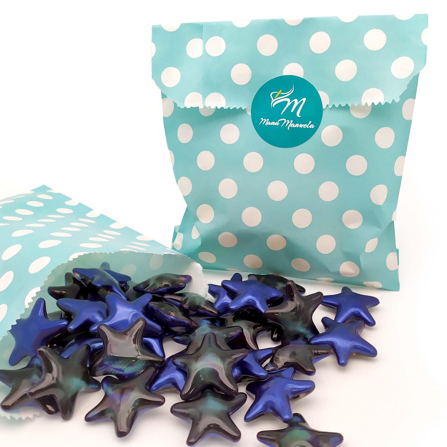 Bolsa Regalo 12 Perlas De Baño Aroma Magnolia - Con Aceite De Soja - Hidrata, Suaviza Y Perfuma La Piel - Forma Estrella_0