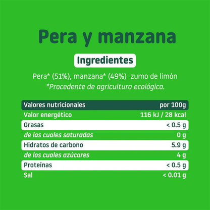 Embalagem de 12 frascos de pera e maçã Smileat +6 meses, 130g