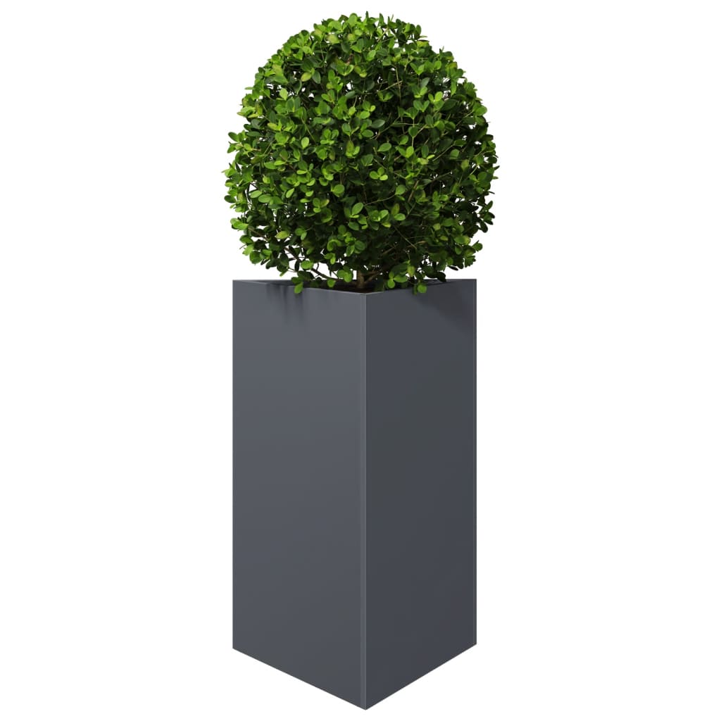 Jardinera Triangular Acero Gris Antracita 50x43x75 Cm_2