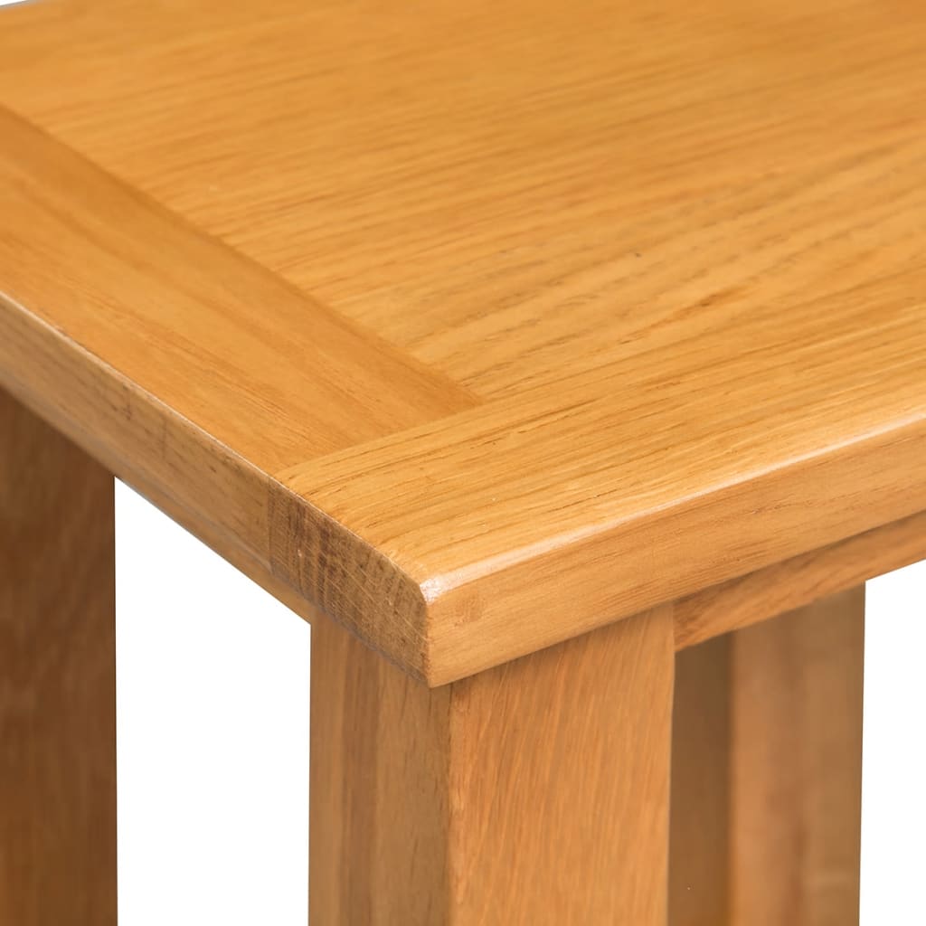 Mesa Auxiliar De Madera Maciza De Roble 27x24x37 Cm_2