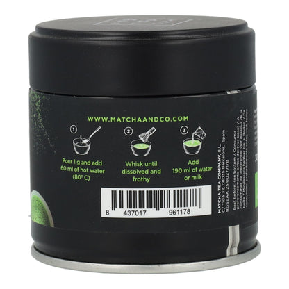 Chá Matcha Cerimonial Premium 100% biológico Matcha &amp; CO 30 g