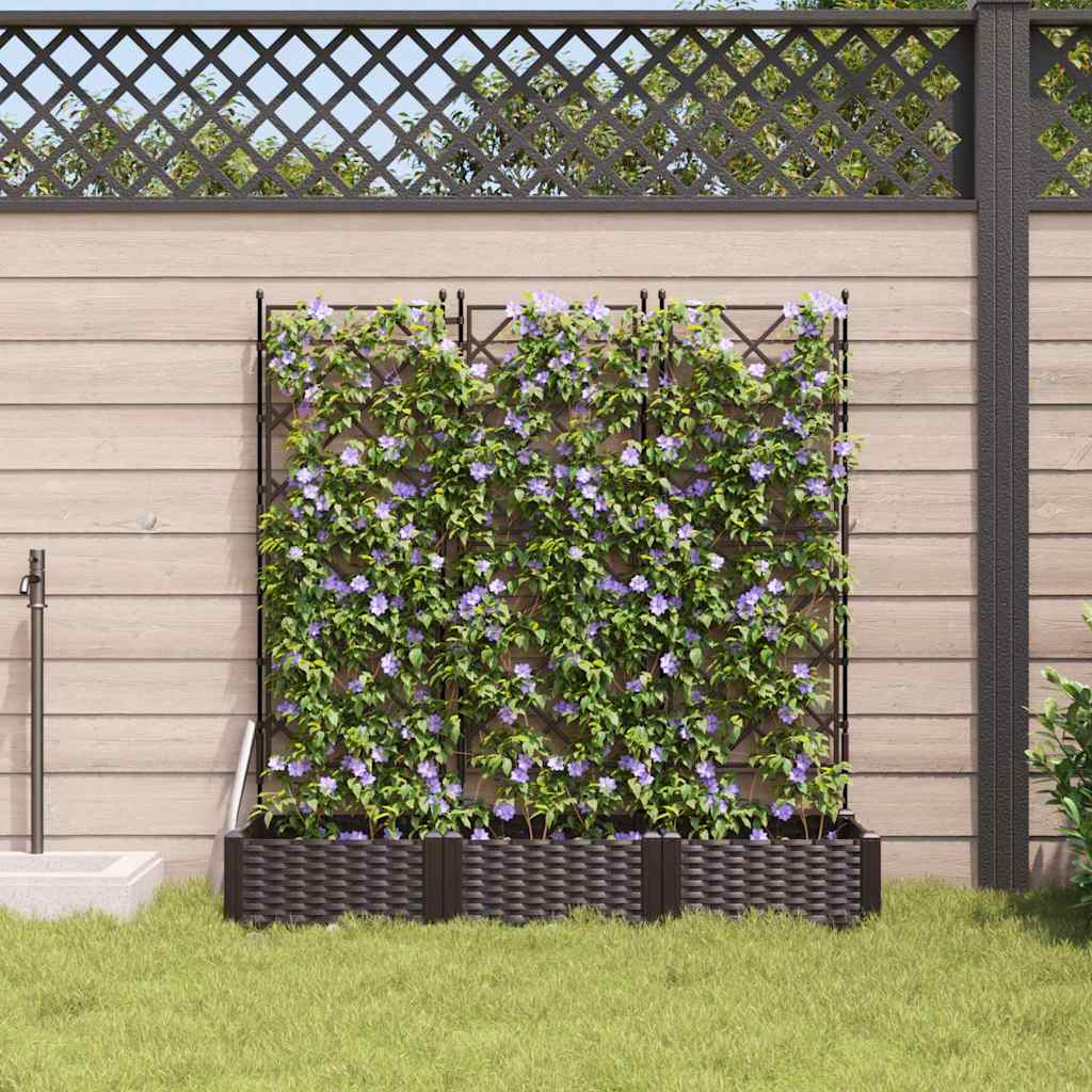 Macetero De Jardín 3 Uds. Marrón 120 X 40 X 125,5 Cm Pp_2