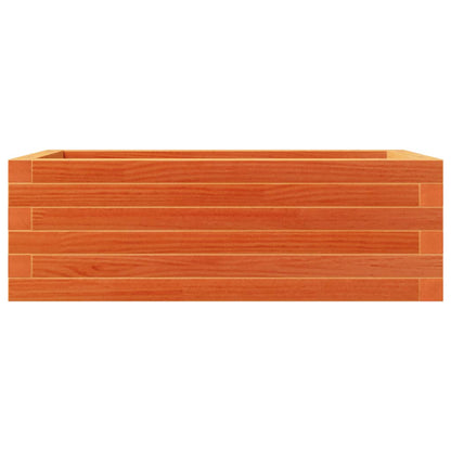 Jardinera De Madera Maciza Pino Marrón Cera 70x40x23 Cm_4