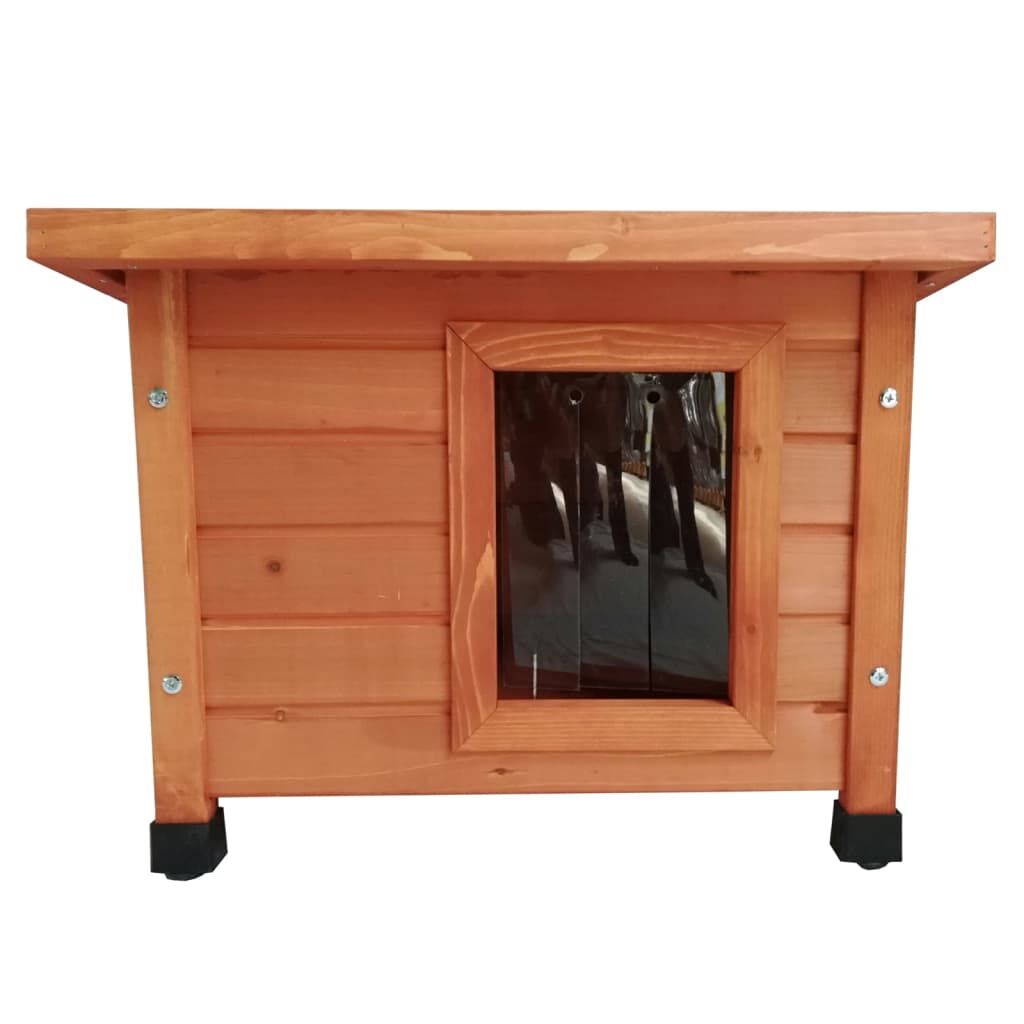 @pet Casa De Exterior De Gato Xl Madera Marrón 68,5x54x51,5 Cm_0